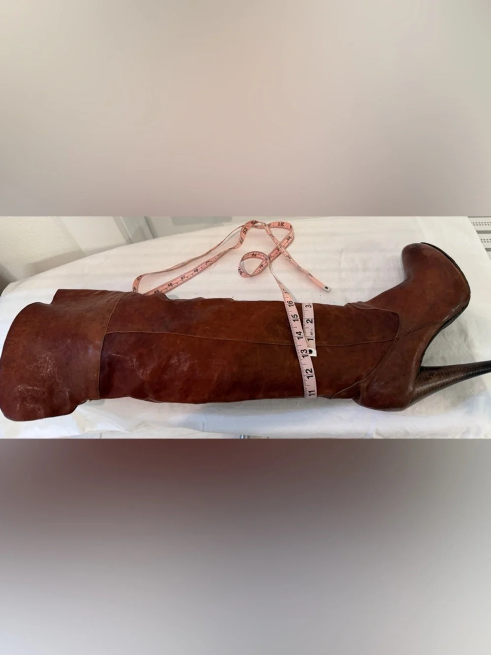 All Leather Over-the-Knee Boots - Brown - Picture 9 of 16